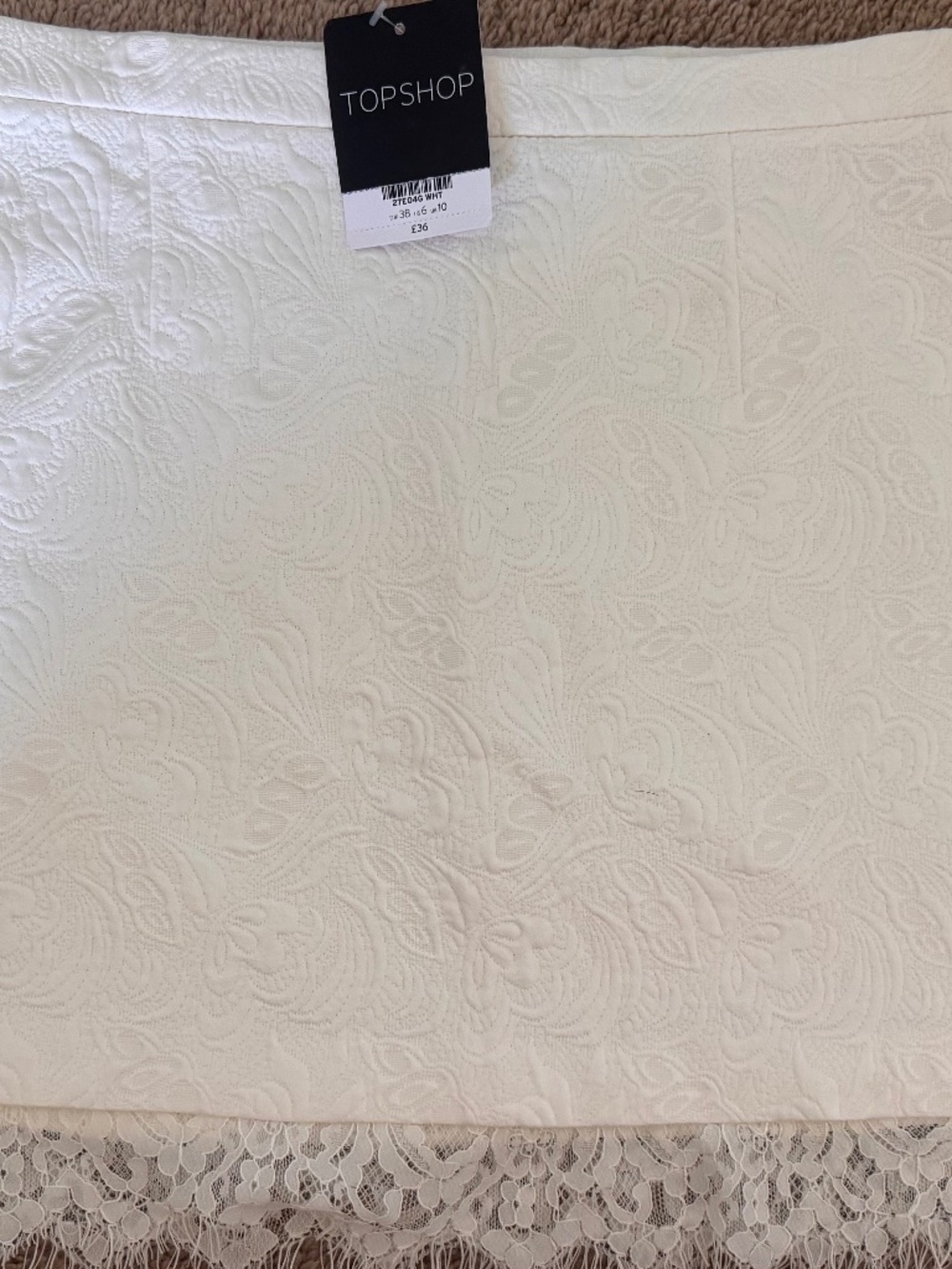 Topshop White Mini Skirt